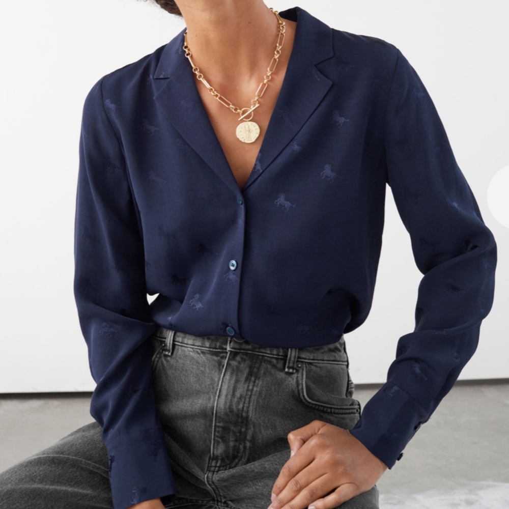 & other stories jacquard top